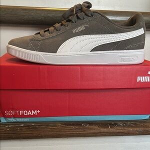 Puma Grey and White SoftFoam+ Sneakers